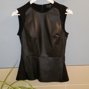 Bagatelle faux leather peplum top